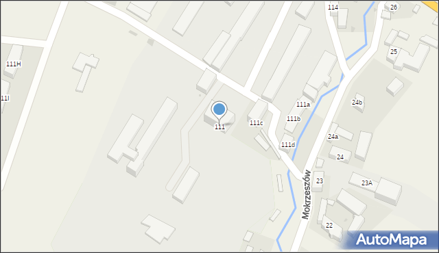 Mokrzeszów, Mokrzeszów, 111, mapa Mokrzeszów