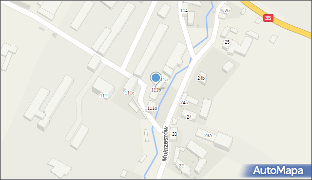 Mokrzeszów, Mokrzeszów, 111b, mapa Mokrzeszów