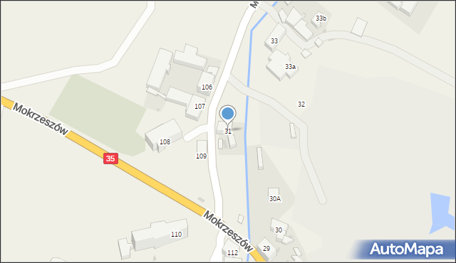 Mokrzeszów, Mokrzeszów, 31, mapa Mokrzeszów