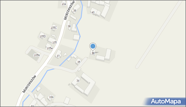 Mokrzeszów, Mokrzeszów, 36, mapa Mokrzeszów
