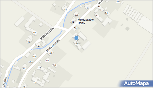 Mokrzeszów, Mokrzeszów, 49, mapa Mokrzeszów