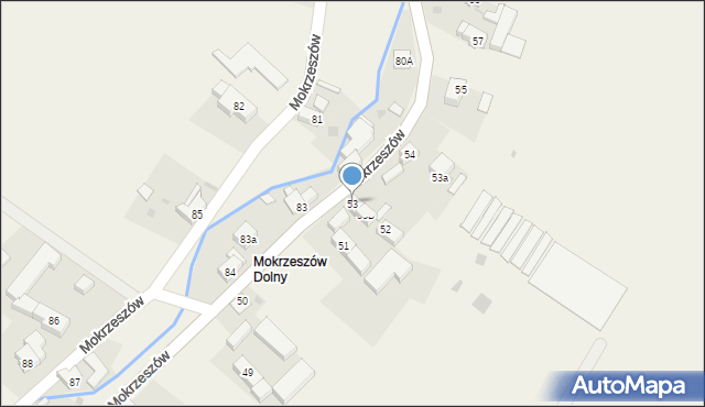 Mokrzeszów, Mokrzeszów, 53, mapa Mokrzeszów