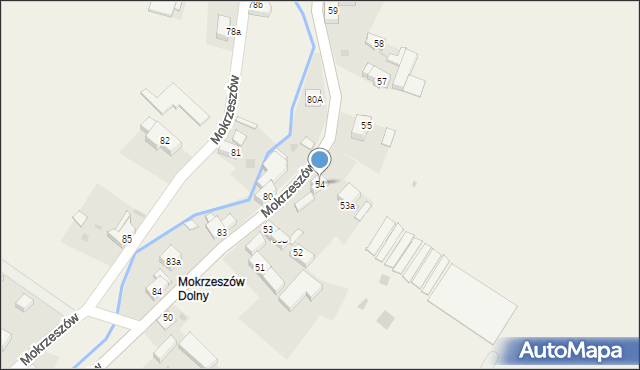 Mokrzeszów, Mokrzeszów, 54, mapa Mokrzeszów