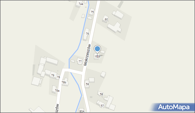 Mokrzeszów, Mokrzeszów, 61b, mapa Mokrzeszów