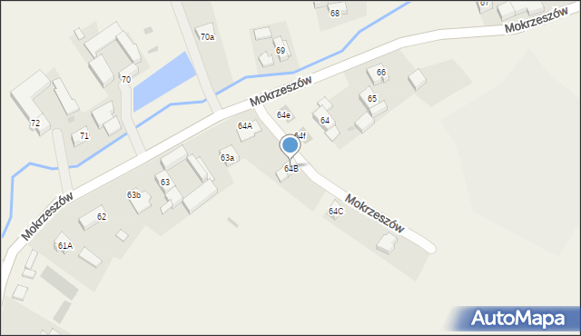 Mokrzeszów, Mokrzeszów, 64B, mapa Mokrzeszów