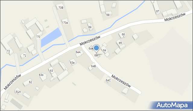 Mokrzeszów, Mokrzeszów, 64f, mapa Mokrzeszów