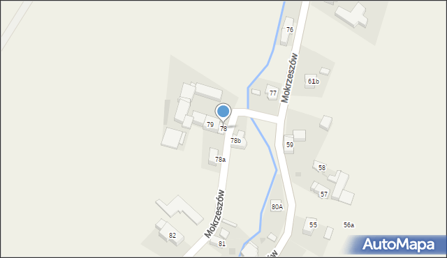 Mokrzeszów, Mokrzeszów, 78, mapa Mokrzeszów