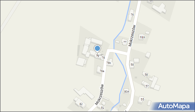 Mokrzeszów, Mokrzeszów, 79, mapa Mokrzeszów