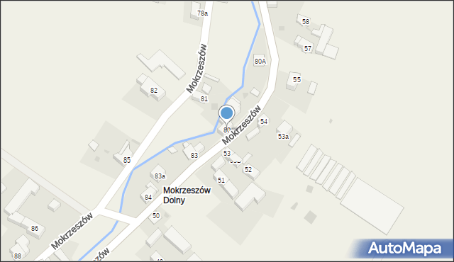 Mokrzeszów, Mokrzeszów, 80, mapa Mokrzeszów