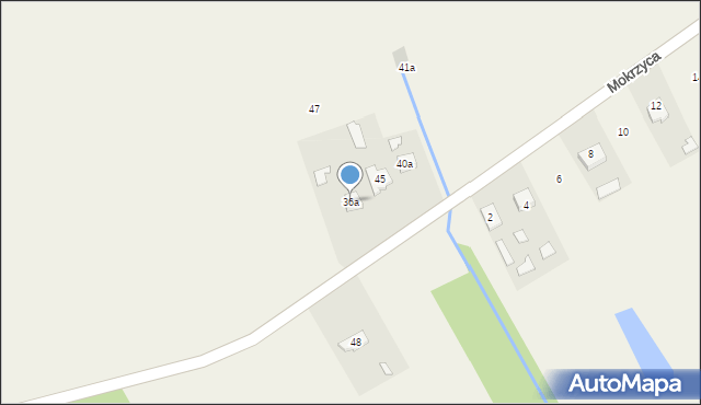 Mokrzyca, Mokrzyca, 36a, mapa Mokrzyca
