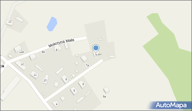 Mokrzyca Mała, Mokrzyca Mała, 7, mapa Mokrzyca Mała