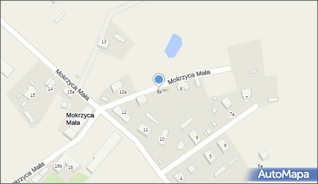 Mokrzyca Mała, Mokrzyca Mała, 8a, mapa Mokrzyca Mała