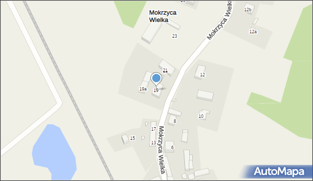 Mokrzyca Wielka, Mokrzyca Wielka, 19, mapa Mokrzyca Wielka