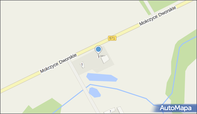 Mokrzyce Dworskie, Mokrzyce Dworskie, 3, mapa Mokrzyce Dworskie