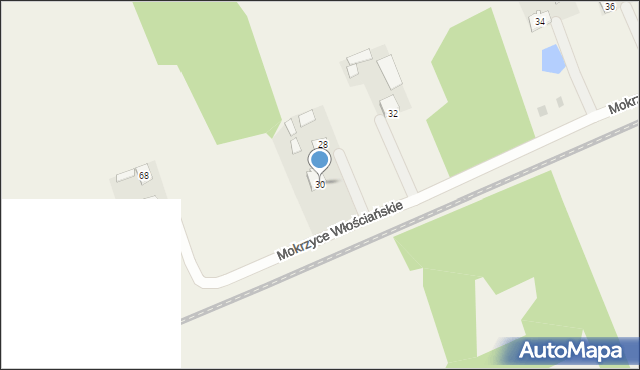 Mokrzyce Włościańskie, Mokrzyce Włościańskie, 30, mapa Mokrzyce Włościańskie