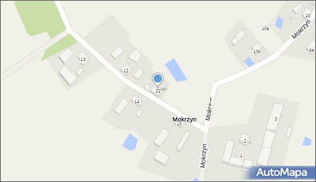 Mokrzyn, Mokrzyn, 11, mapa Mokrzyn