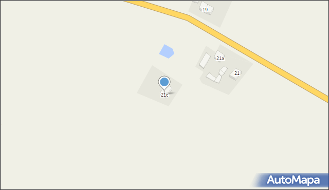 Mokrzyn, Mokrzyn, 21c, mapa Mokrzyn