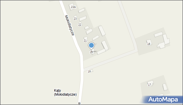 Mołodiatycze, Mołodiatycze, 20, mapa Mołodiatycze