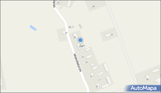 Mołodiatycze, Mołodiatycze, 23A, mapa Mołodiatycze