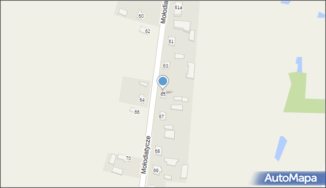 Mołodiatycze, Mołodiatycze, 65, mapa Mołodiatycze
