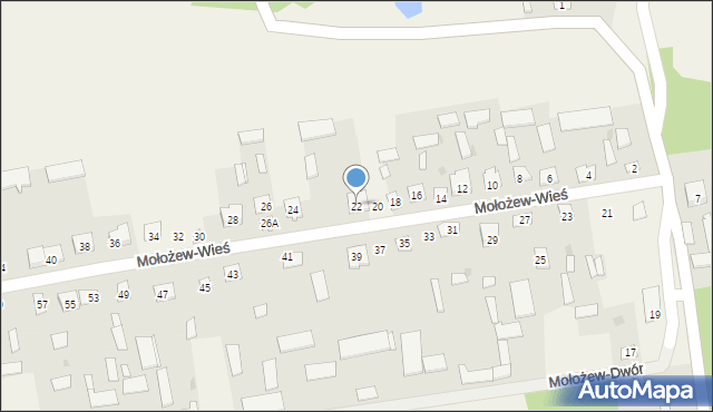 Mołożew-Wieś, Mołożew-Wieś, 22, mapa Mołożew-Wieś
