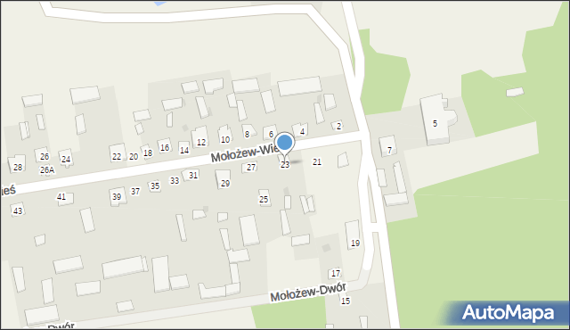 Mołożew-Wieś, Mołożew-Wieś, 23, mapa Mołożew-Wieś