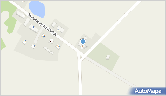 Monasterzysko Wielkie, Monasterzysko Wielkie, 2a, mapa Monasterzysko Wielkie