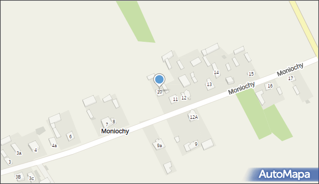 Moniochy, Moniochy, 10, mapa Moniochy