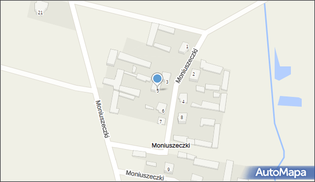 Moniuszeczki, Moniuszeczki, 5, mapa Moniuszeczki