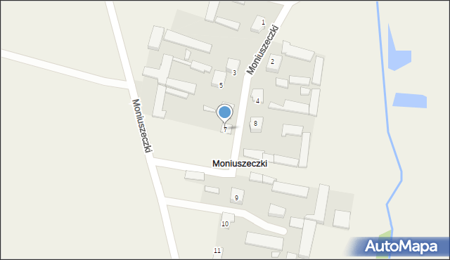 Moniuszeczki, Moniuszeczki, 7, mapa Moniuszeczki