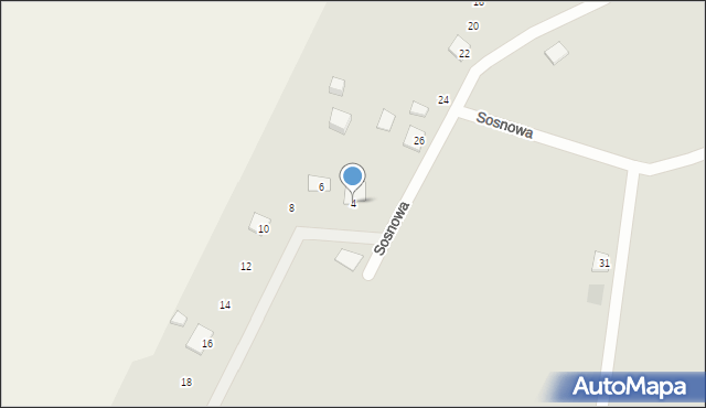 Morąg, Modrzewiowa, 4, mapa Morąg