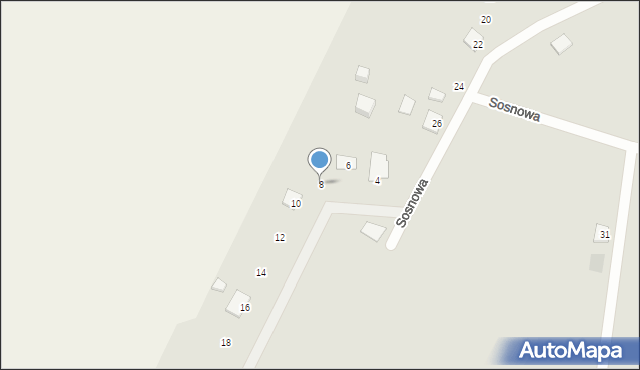 Morąg, Modrzewiowa, 8, mapa Morąg