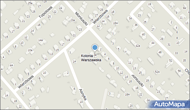 Morąg, Moniuszki Stanisława, 2a, mapa Morąg