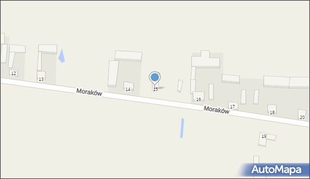 Moraków, Moraków, 15, mapa Moraków