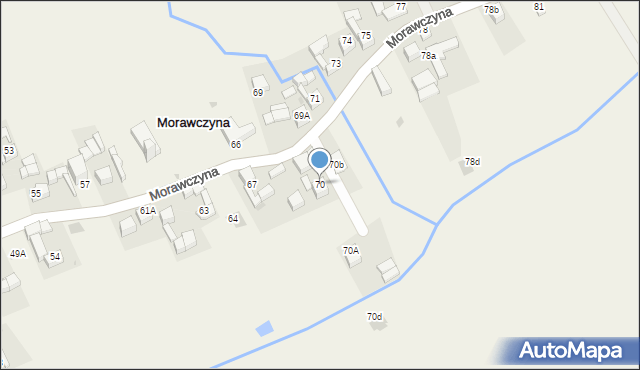 Morawczyna, Morawczyna, 70, mapa Morawczyna