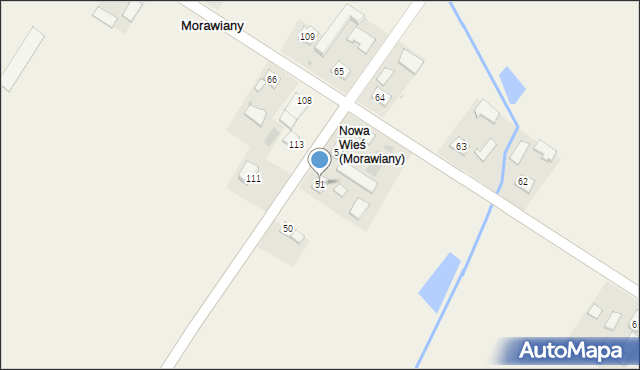 Morawiany, Morawiany, 51, mapa Morawiany