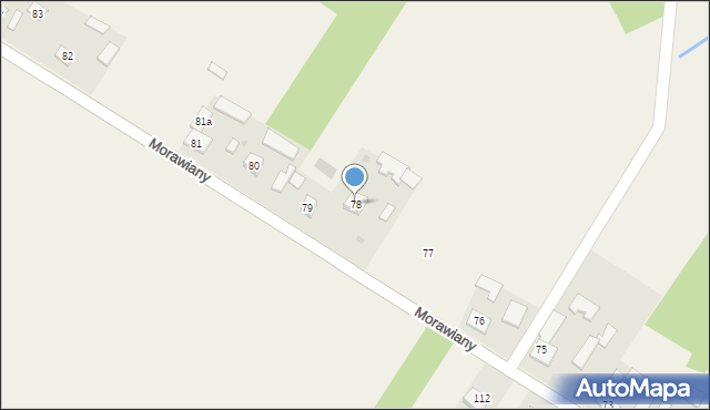 Morawiany, Morawiany, 78, mapa Morawiany
