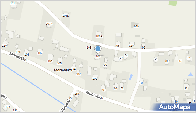 Morawsko, Morawsko, 100, mapa Morawsko