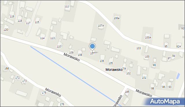 Morawsko, Morawsko, 107, mapa Morawsko