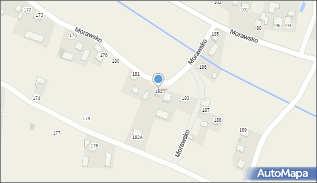Morawsko, Morawsko, 182, mapa Morawsko