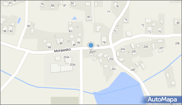 Morawsko, Morawsko, 203, mapa Morawsko