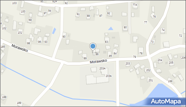 Morawsko, Morawsko, 86A, mapa Morawsko