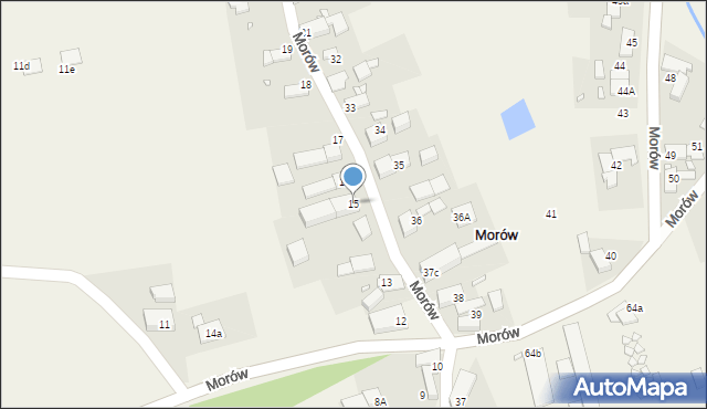Morów, Morów, 15, mapa Morów