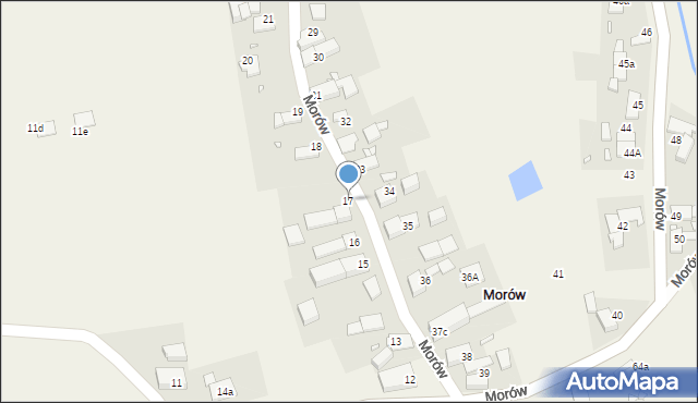 Morów, Morów, 17, mapa Morów