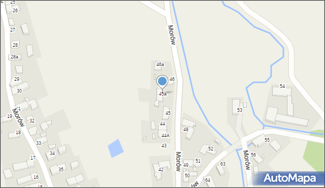 Morów, Morów, 45a, mapa Morów