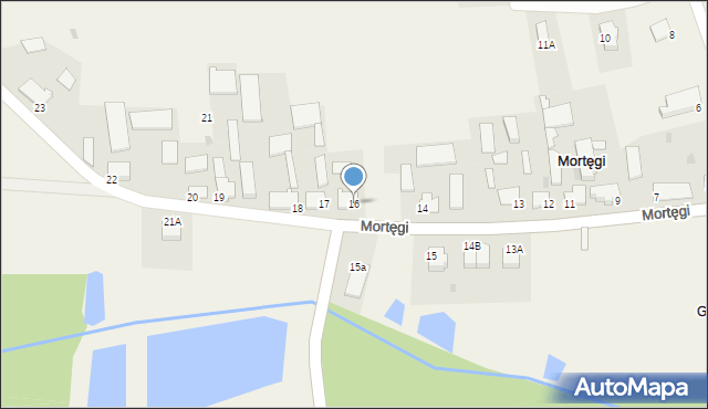 Mortęgi, Mortęgi, 16, mapa Mortęgi