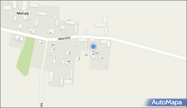 Morusy, Morusy, 11, mapa Morusy