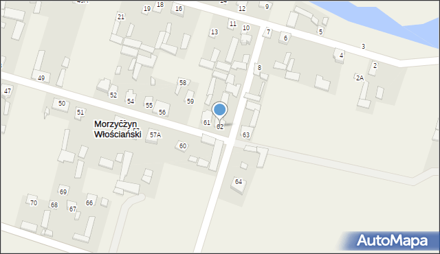 Morzyczyn Włościański, Morzyczyn Włościański, 62, mapa Morzyczyn Włościański