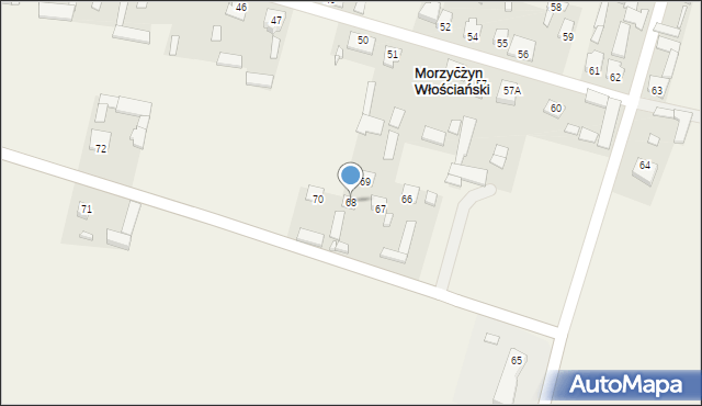 Morzyczyn Włościański, Morzyczyn Włościański, 68, mapa Morzyczyn Włościański