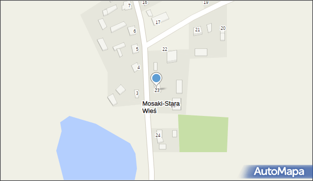 Mosaki-Stara Wieś, Mosaki-Stara Wieś, 23, mapa Mosaki-Stara Wieś